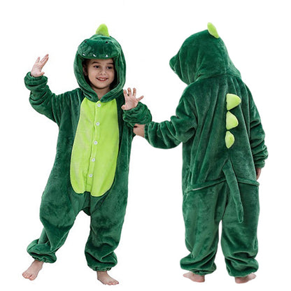 Capybara Flannel Onesie Costume-Cozy Hooded Sleepwear Jumpsuit for Kids Parties Cosplay and Comfortable Lounging
