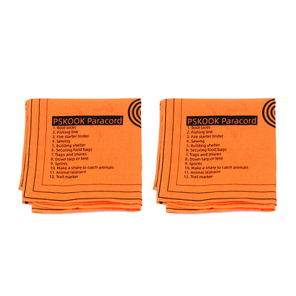 Survival Bandana – High Visibility Emergency Head Scarf with Camping Tips for Hiking, Backpacking and Outdoor Preparedness