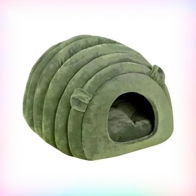 Cozy Cat Nest Bed – Plush Warm Pet Sleeping Mat for Cats and Small Pets During Autumn and Winter