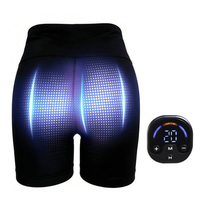 Microcurrent Yoga Shorts – Butt Lifting Body Shaping Fitness Shorts with Hip Enhancement and Massage Support