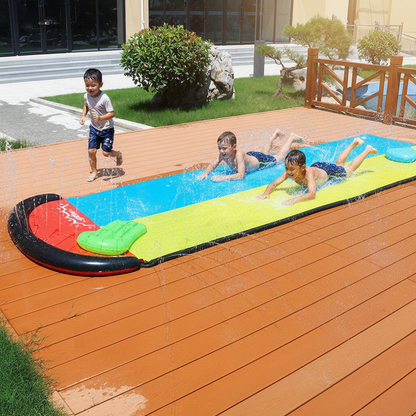 Lawn Water Slide Sprinkler – Outdoor Splash Toy with Body Board for Kids and Families, Perfect for Summer Backyard Water Play