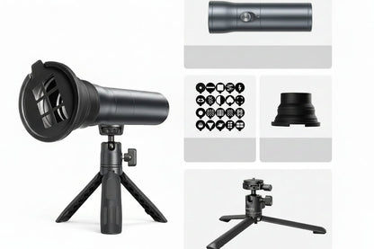 RGB Video Light Phptography Flashlight– RF 10C 7500mAh Rechargeable Photography Fill Light with Four-Color Modes and 20 Creative Lighting Effects