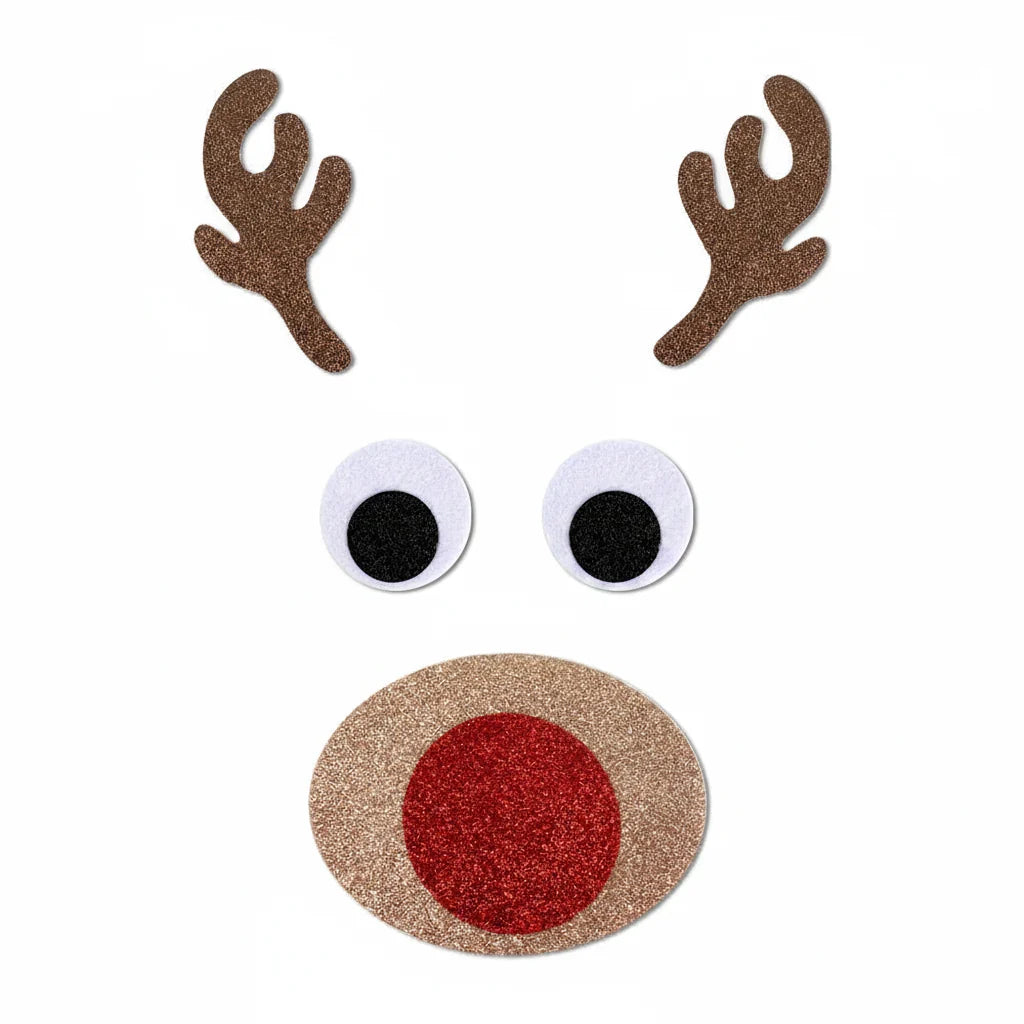Christmas Window Stickers – Felt Santa Snowman Reindeer Wall Decals for Holiday Windows and Doors