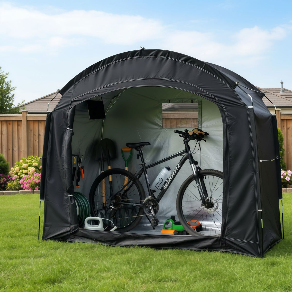 Outdoor Bike Shelter Tent – Portable Waterproof Bicycle Canopy with Thick Oxford Cloth Protection for Cycling, Travel, Hiking and Camping