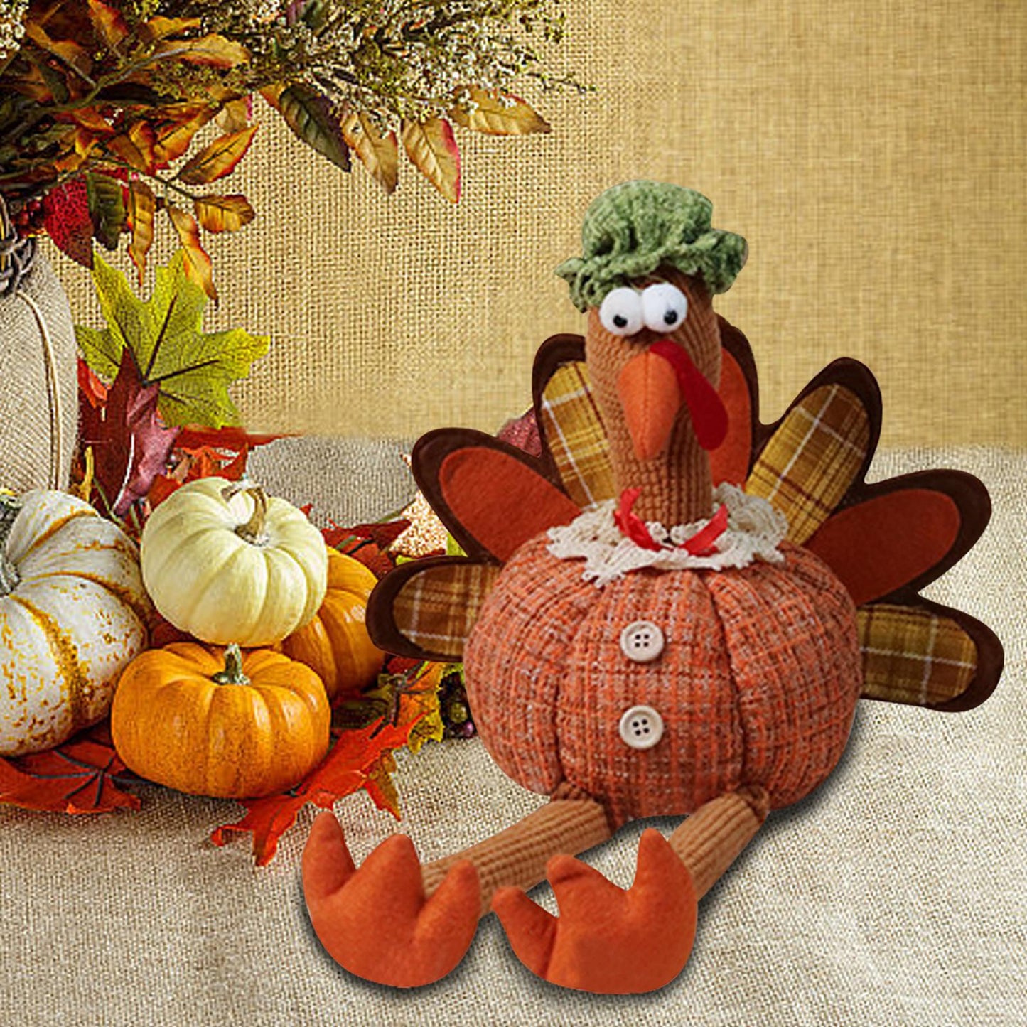 Thanksgiving Turkey Hanging Decoration – Festive Autumn Harvest Dangling Ornament for Seasonal Home, Porch and Fall Holiday Displays