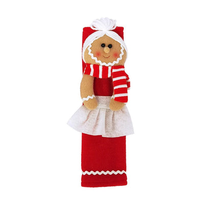 Christmas Refrigerator Handle Covers – Soft Festive Kitchen Decorations for Holiday Home Styling