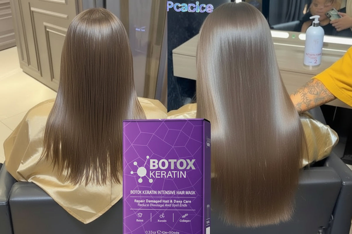 Keratin Hair Repair Mask – Deep Conditioning Treatment for Frizzy Damaged Hair with Silky Smooth Shine in Seconds