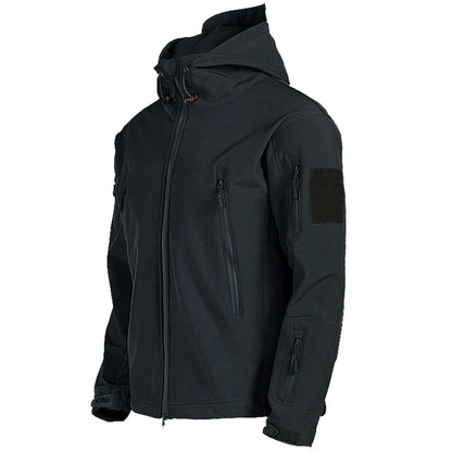 Tactical Soft Shell Jacket-Waterproof Windproof Military Coat for Hiking Training Outdoor Work and Adventure Travel