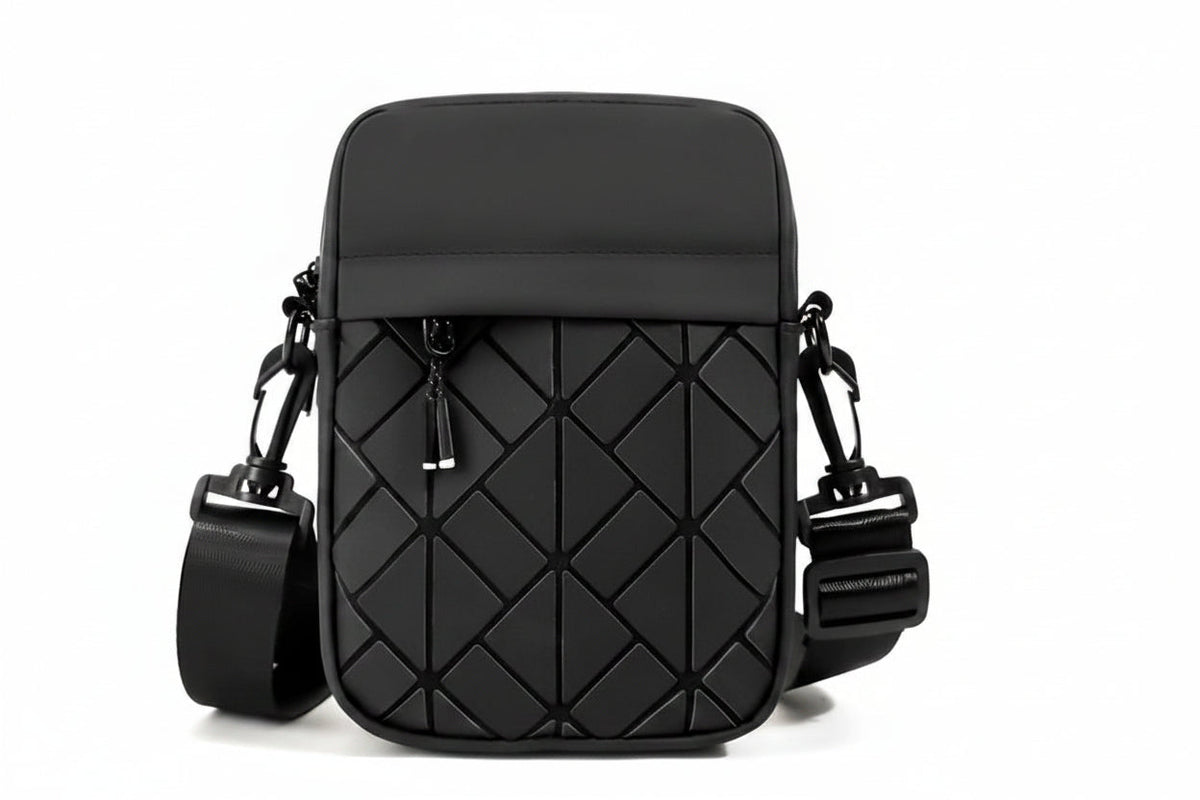 Diamond Pattern Crossbody Phone Bag – Premium Small Shoulder Pouch for Men and Women, Stylish Hands-Free Storage for Travel and Daily Essentials