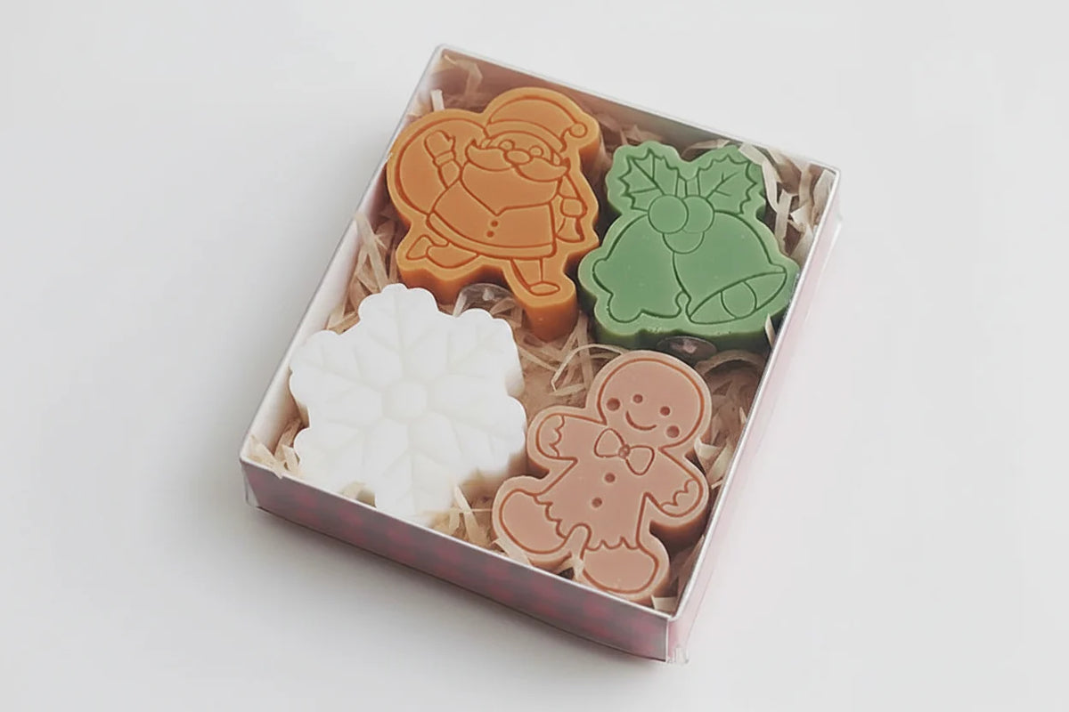 Christmas Scented Candle Gift Set – Soy Wax Holiday Aromatherapy Candles with Festive Designs