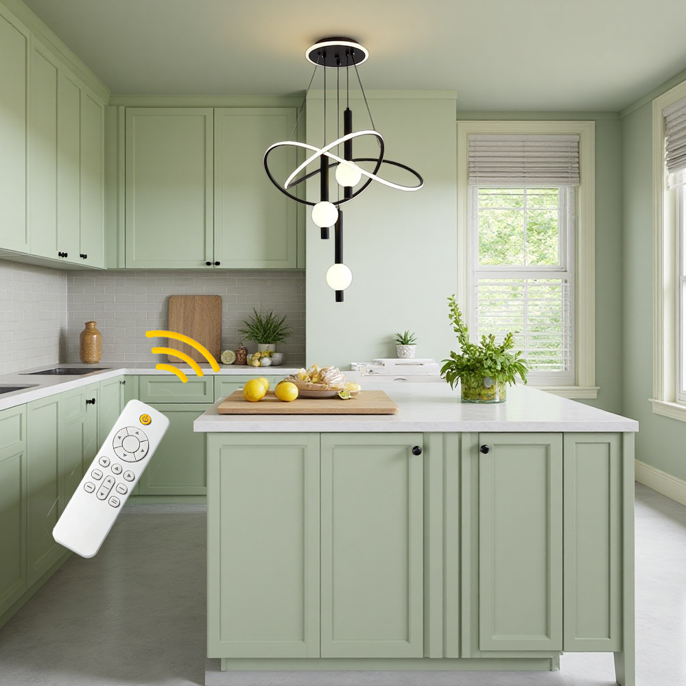 Lollipop LED Pendant Light – Adjustable Three Color Hanging Lamp with Remote Control for Dining Room, Bedroom and Modern Interiors