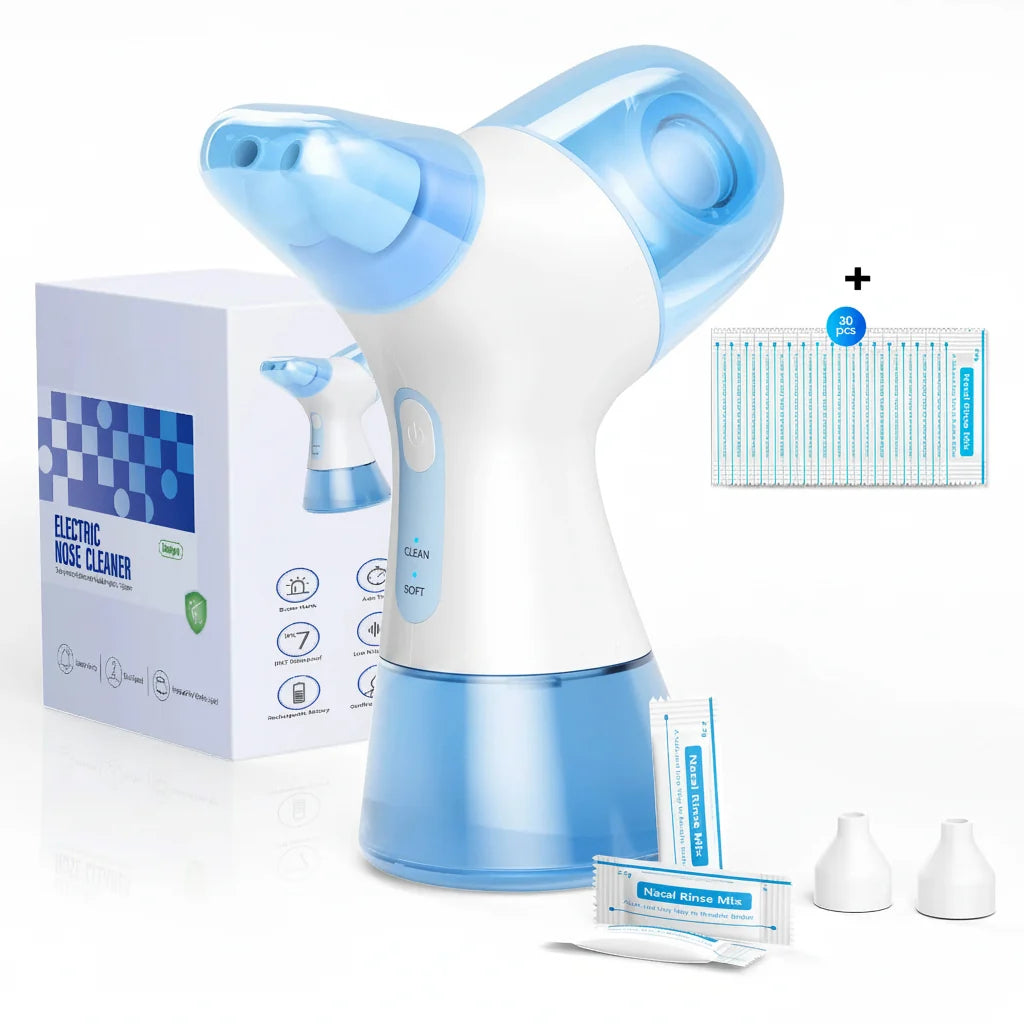 Nasal Irrigation System Sinus Rinse Machine – Electric Nose Cleaner with Water Tank for Sinus, Allergy Relief and Easy Home Nasal Care