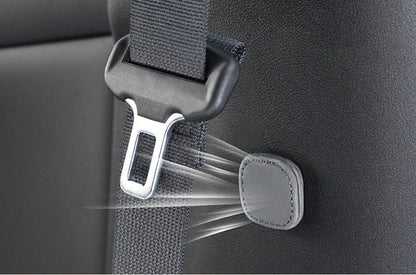 Magnetic Car Seat Belt Holder – PU Leather Safety Belt Limiter Clip Designed to Prevent Sliding, Falling and Uncomfortable Seatbelt Movement