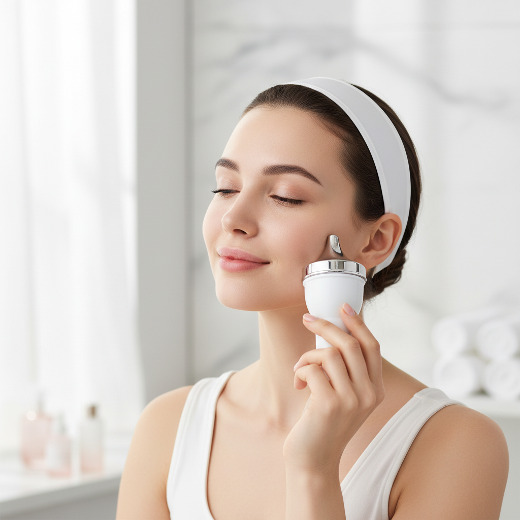 Ultrasonic Beauty Machine – High Frequency Facial Massager for Skin Tightening, Anti Aging and Professional Home Spa Treatments