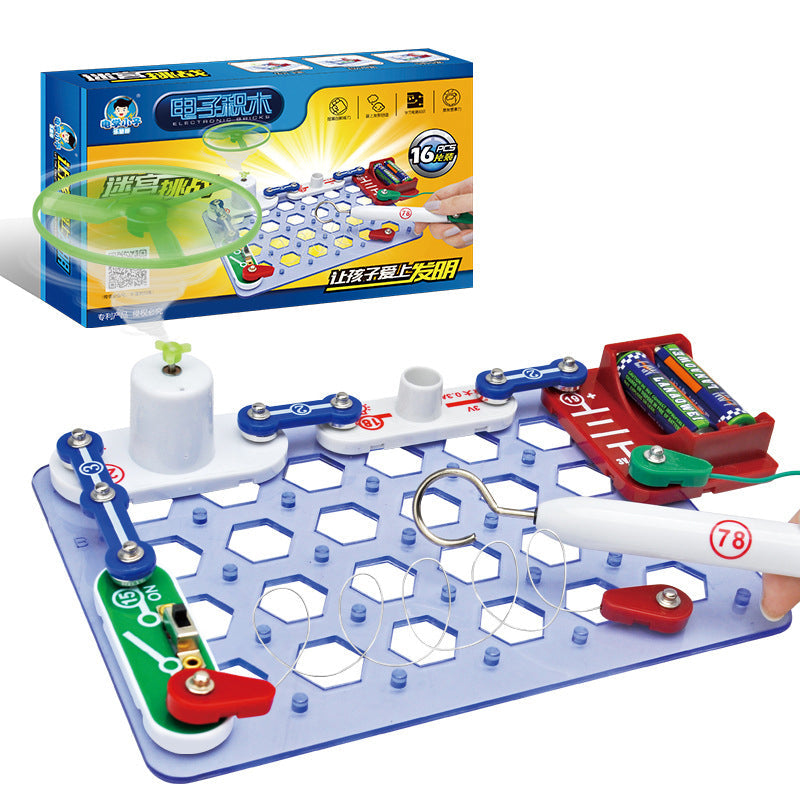 Electronic STEM Building Blocks Kit - Educational Circuit Experiment Toy for Kids Science Learning, Creativity and Exploration Activities