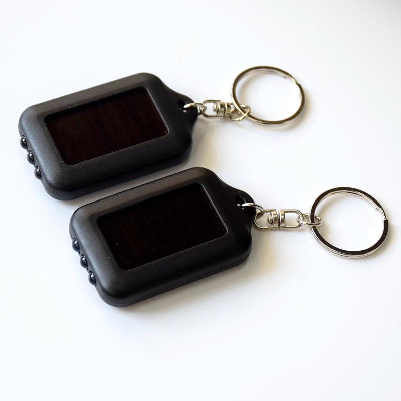 Mini Solar LED Keychain Flashlight – Portable Emergency Torch with 3 Bright LEDs for Camping, Hiking and Everyday Carry