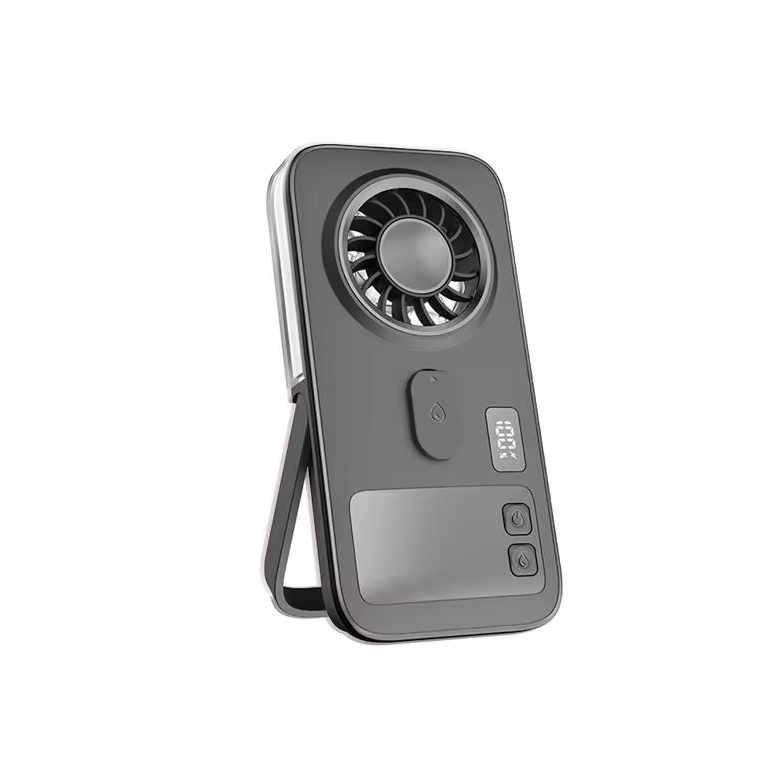 Portable Misting Handheld Fan – USB Rechargeable Personal Cooling Fan with Digital Display and Humidifier for Outdoor Summer Use