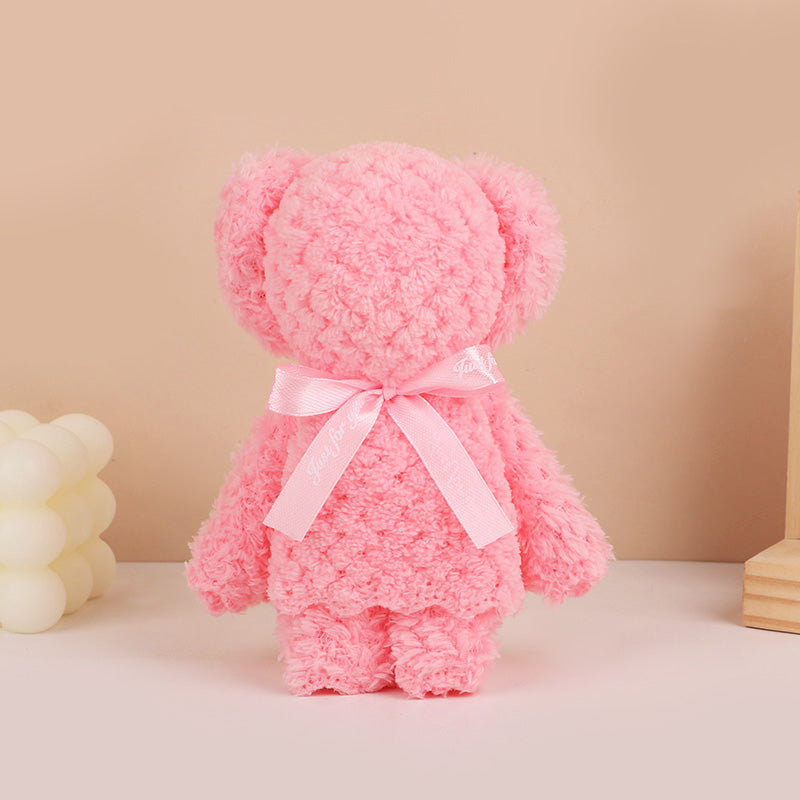 Cute Bear Plush Towel Set - Soft Cartoon Souvenir Gift Towels for Weddings, Birthdays, Party Favors and Kids Gifts