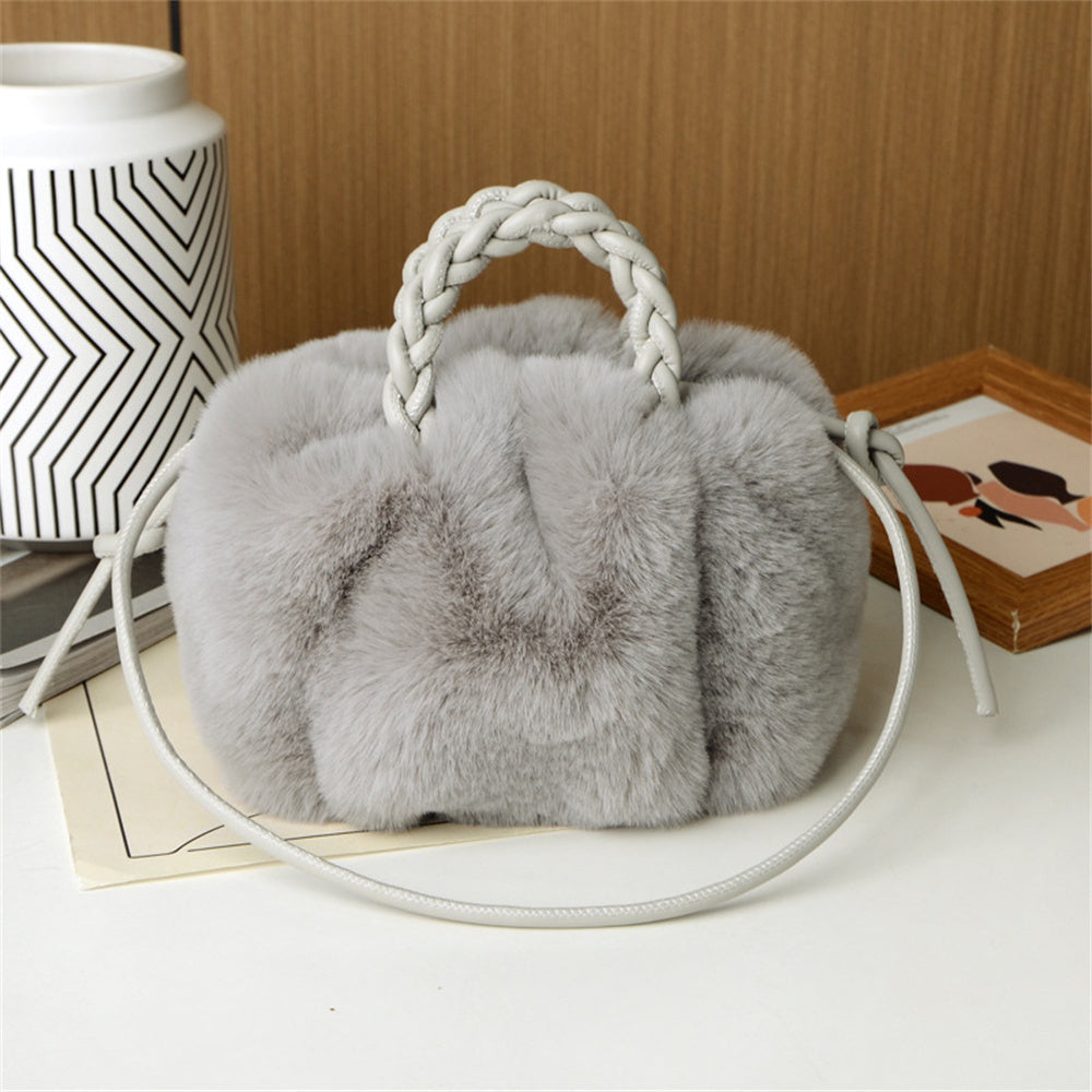 Pumpkin Plush Crossbody Bag – Cute Autumn Winter Shoulder Purse for Everyday Fashion, Travel and Seasonal Style