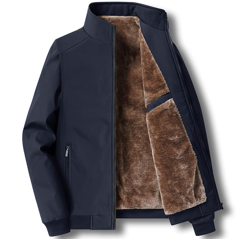 Men's Plus Size Fleece Jacket - Warm Casual Business Coat Available in 6XL, 7XL and 8XL Sizes