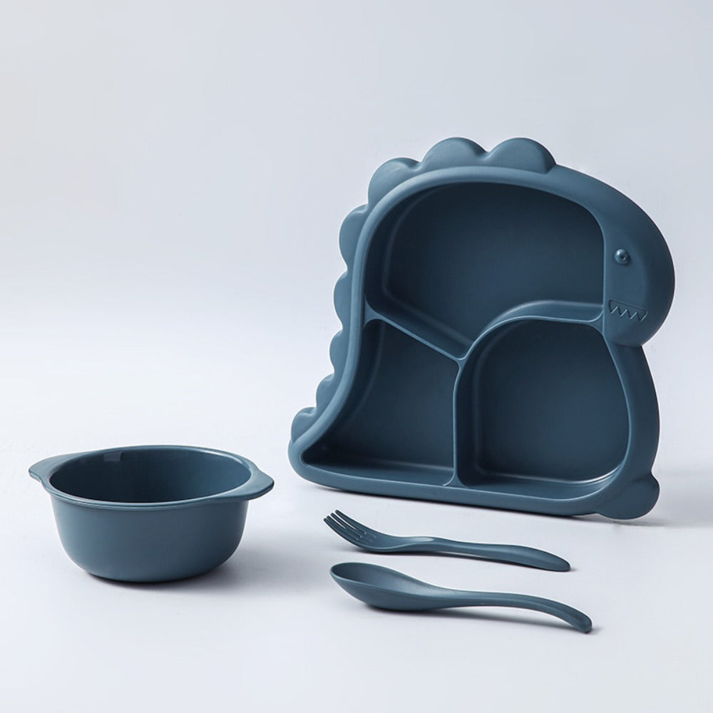 Dinosaur Baby Dinnerware Set – Cute Feeding Bowls, Plates, Forks and Spoons for Toddlers Learning Independent Eating