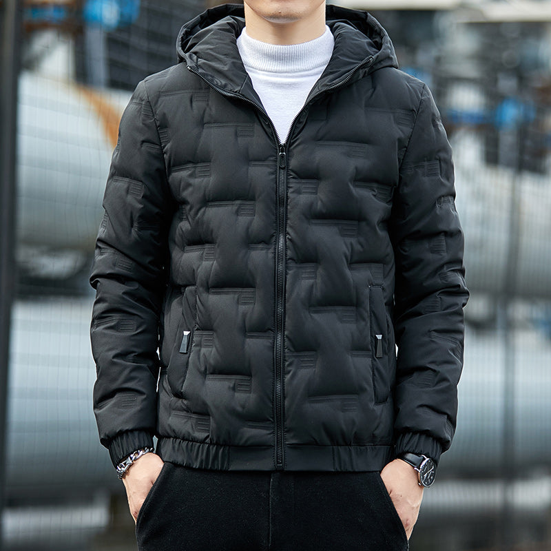 Men's Lightweight Down Jacket – Warm Korean Style Winter Coat with Plus Size Fit for Casual Outdoor Everyday Comfort