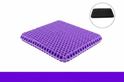 Cool Gel Car Seat Cushion - Breathable Honeycomb Cooling Pad for Car Seats, Office Chairs and Long Sitting Comfort
