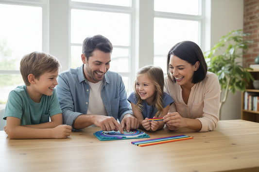 Montessori Sensory Busy Board-Motor Skills Activity Toy with Colorful Silicone Rods for Kids Travel Learning and Stress Relief