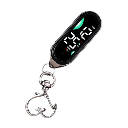 LED Digital Pocket Watch – Waterproof Electronic Hanging Watch with Luminous Display and Carabiner Clip for Kids, Adults and Outdoor Activities