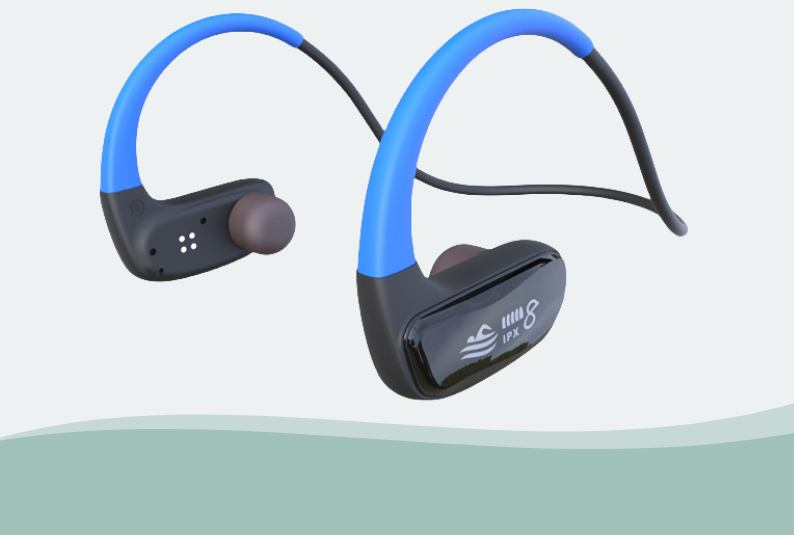 Bone Conduction Swimming Headphones – IPX8 Waterproof Bluetooth 5.3 Sports Headset with Built-In MP3 Player for Training and Swimming