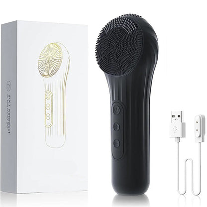 Sonic Facial Cleansing Brush - Waterproof Rechargeable Silicone Skin Care Tool for Deep Cleansing, Exfoliation and Facial Massage