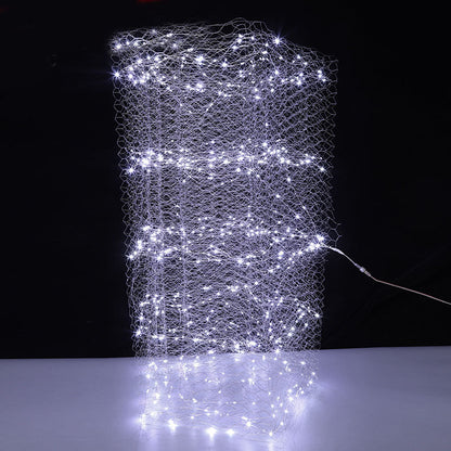 Starry Sky Wedding Ceiling Decor – Luminous Net Light with Wrought Iron Frame for Romantic Event and Party Decorations