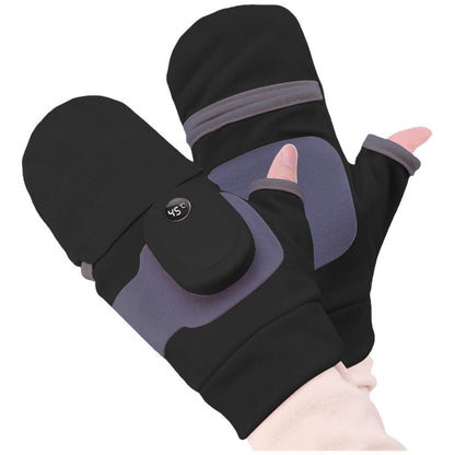 Rechargeable Heated Motorcycle Gloves – Waterproof Winter Riding Gloves with Three Heat Levels, Anti Slip Grip and Washable Design