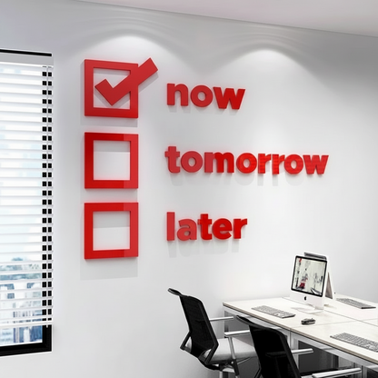 Acrylic Wall Sticker – 3D Modern Office and Classroom Background Decoration for Meeting Rooms with Stylish Contemporary Design