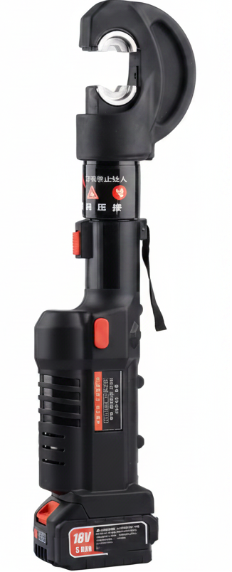 Cordless Hydraulic Crimper – 60-120KN 18V Portable Cable Crimping Tool with 5.0Ah Li-Ion Battery and LED Display for Electrical Work