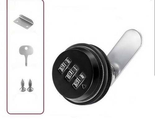 Combination Cam Lock – 3-Digit Keyless Zinc Alloy Cabinet and Drawer Security Lock for Mailboxes, Home Furniture and Storage Hardware