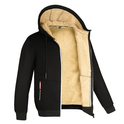 Men's Full Zip Fleece Hoodie - Casual Winter Jacket for Streetwear, Sports and Everyday Comfort