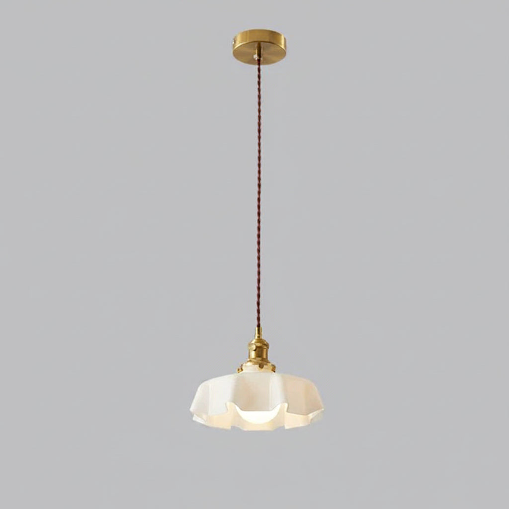 Nordic Glass Pendant Light – Minimalist Flower Ceiling Lamp for Cafes, Restaurants, Kitchens and Modern Home Decor