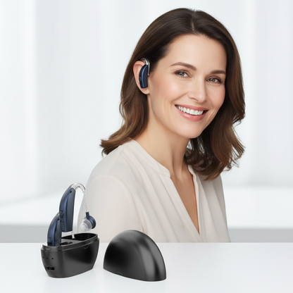 Rechargeable Hearing Aids for Seniors – Portable Wireless Magnetic Charging Sound Amplifiers with Comfortable Design for Everyday Hearing Support