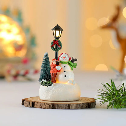 LED Christmas Country Statue – Cute Lighted Holiday Table Ornament for Festive Home Decor, Mantels, Shelves and Memorable Christmas Gift Giving
