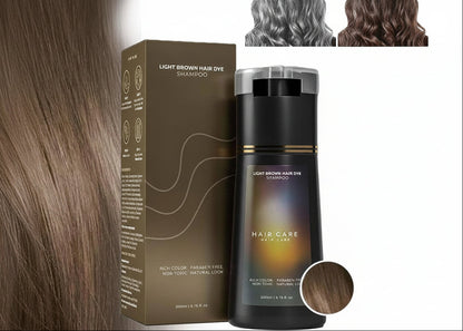 Gray Hair Dye Shampoo – Semi-Permanent Hair Color Treatment for Women and Men with Black, Brown or Purple Shades for Easy At-Home Coverage