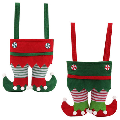 Christmas Elf Candy Bag – Festive Hanging Stocking Gift Pouch for Holiday Treats, Tree Decorations and Party Favors