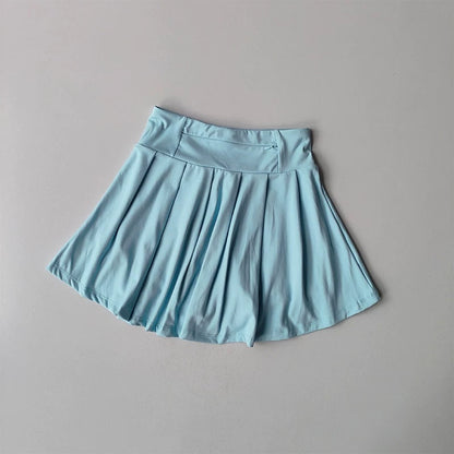 Polo Tennis Skirt Set – Quick Dry Two Piece Sportswear with Pleated Skirt for Golf, Tennis and Summer Fitness Training
