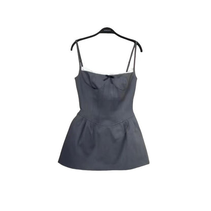Contrast Lace Camisole Dress Set – Elegant Two Piece A-Line Dress with Floral Shorts for Chic Party, Date Night and Special Occasion Style