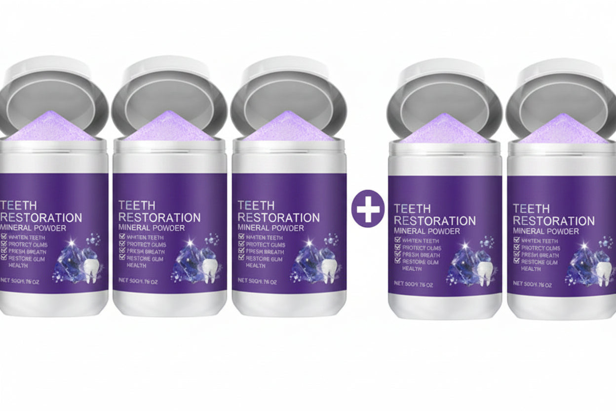 Teeth Restoration Mineral Powder – Advanced Tooth Repair Powder for Enamel Care, Whitening and Stronger Healthy Looking Teeth.