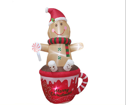 Christmas Inflatable LED Display – Plush Outdoor Holiday Decoration for Gardens, Malls and Seasonal Events