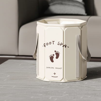 Foldable Foot Bath Bucket - Portable Insulated Soaking Basin for Relaxation, Wellness and Easy Storage