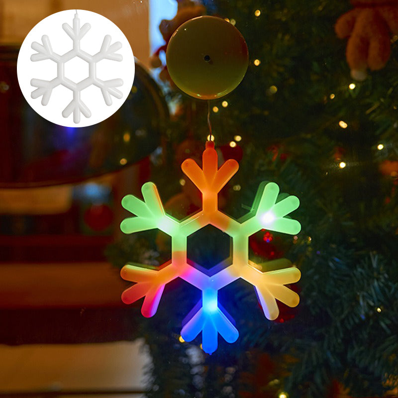 Battery Powered Holiday Window Lights – Snowflake, Bell and Stocking Decorations for Seasonal Home Displays