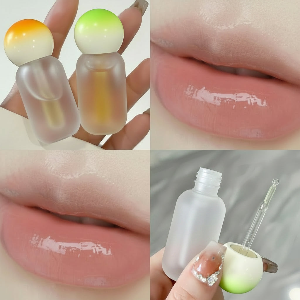 Peach Jelly Lip Oil – Hydrating Transparent Gloss with Glass-Like Shine, Fruit-Inspired Finish and Plumping Look for Smooth Everyday Lip Makeup