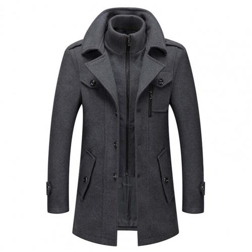 Men's Double Collar Jacket – Versatile Zip Button Coat for Casual Travel, Business and Everyday Layering
